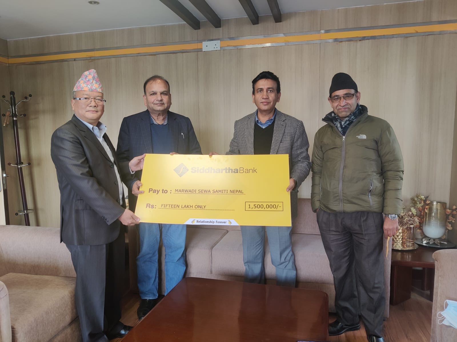 Financial Support to Marwadi Sewa Samiti Nepal